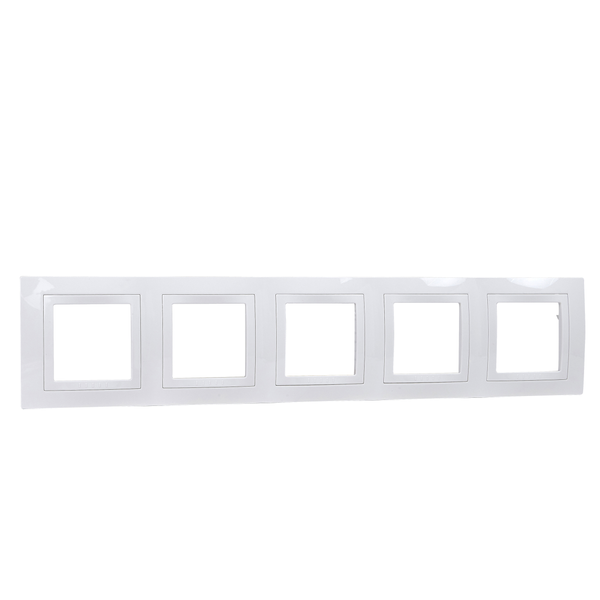 Unica Basic - cover frame - 5 gangs, horizontal - white image 4