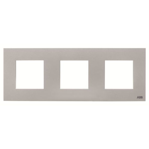 N2273 PL Frame 3-gang / 2+2+2-modules - Silver image 1