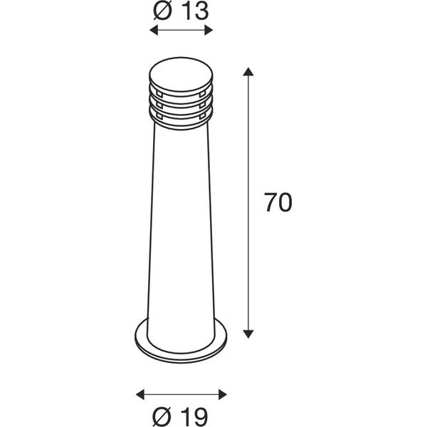 RUSTY 70 LED ROUND, outdoor luminaire 3000K IP55, rusty image 2