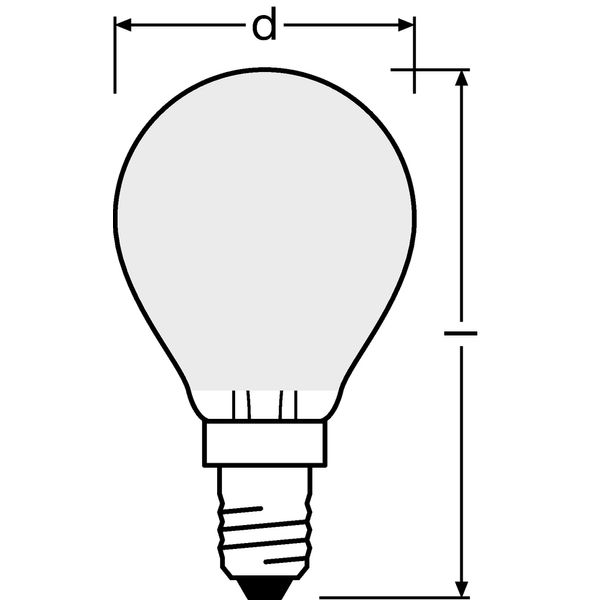 LED Retrofit CLASSIC P DIM 4.8W 827 Frosted E14 image 3