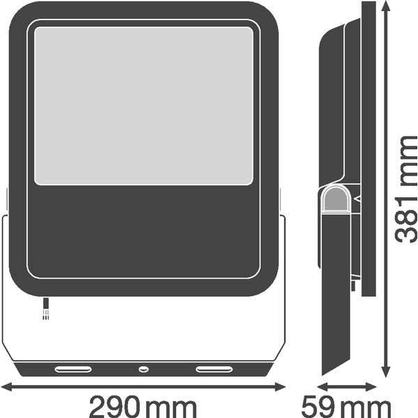 FLOODLIGHT 125 W 6500 K SYM 100 BK image 14