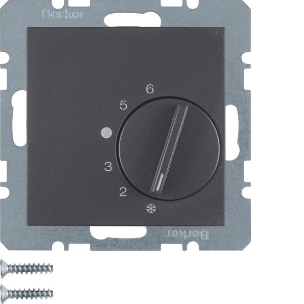 Thermostat, change-over contact, centre plate, B.3/B.7, ant., matt image 1