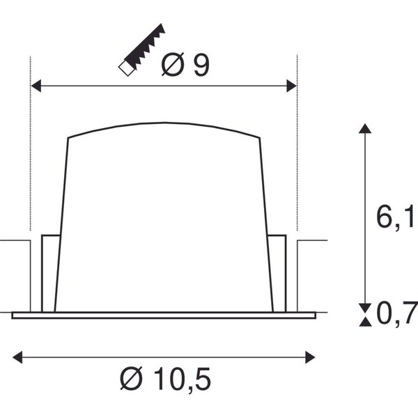 NUMINOS® DL M, Indoor LED recessed ceiling light black/chrome 2700K 20°, including leaf springs image 2