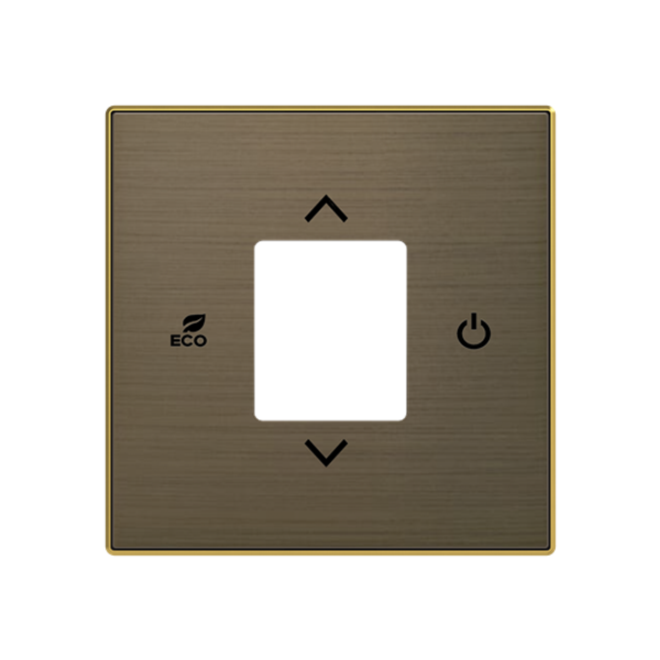 CP-RTC-85OE Cover plate - free@home / KNX RTC - Antique Gold for Thermostat Central cover plate Gold - Sky Niessen image 1