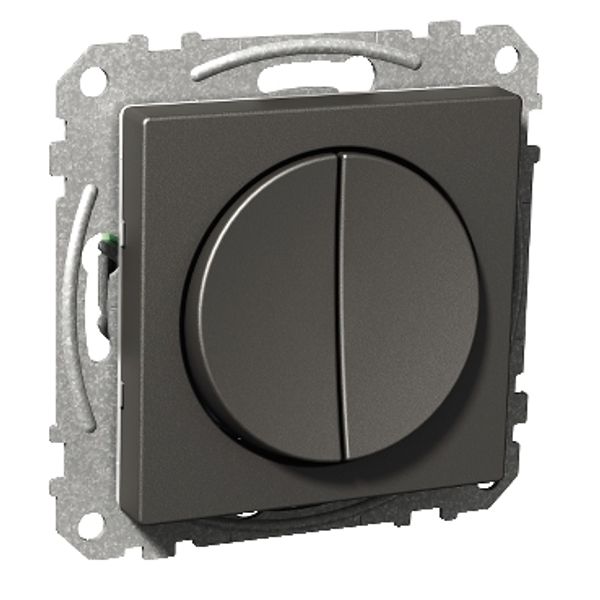 Exxact rocker switch round 2x 2-way screwless anthracite image 2