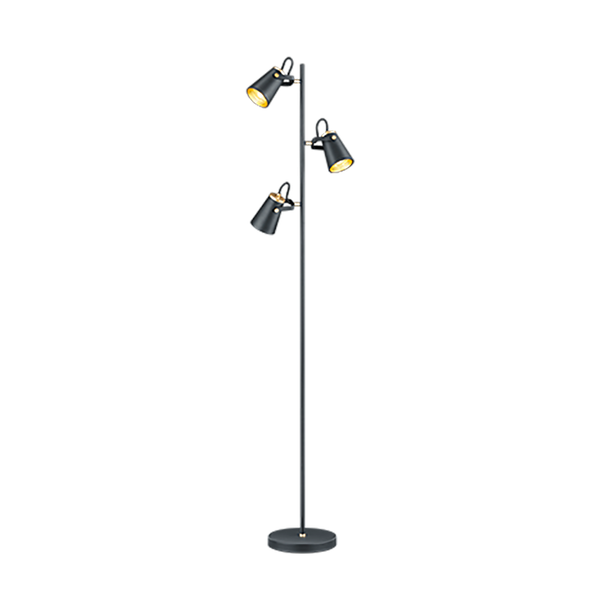 Edward floor lamp 3xE14 matt black/gold image 1