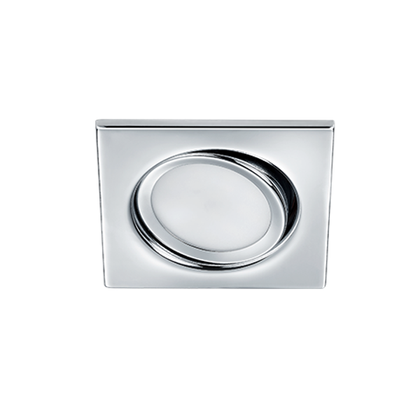 Rila LED recessed spotlight chrome square image 1