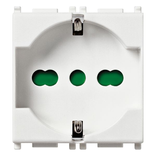 2P+E 16A universal outlet white image 1