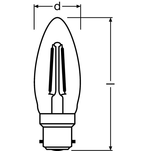 PARATHOM® Retrofit CLASSIC B 25 2.5 W/2700K B22d image 2