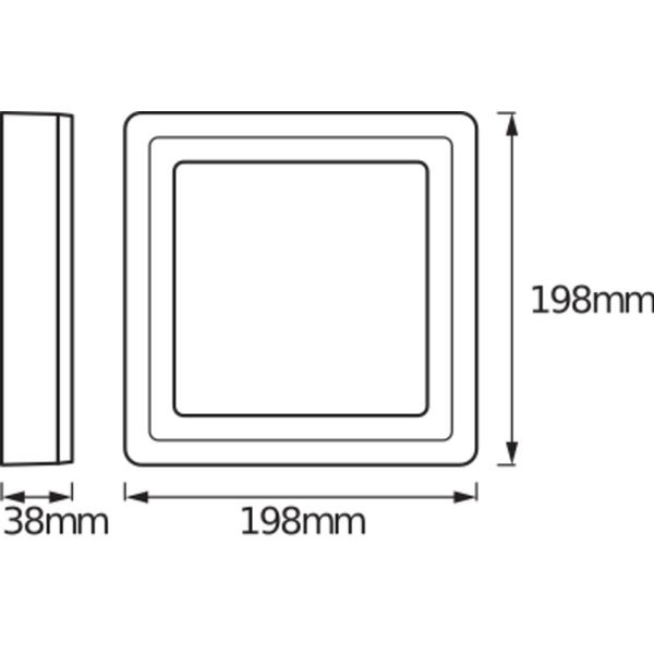 LED COLOR + WHITE Square 200mm 17W + RC image 10