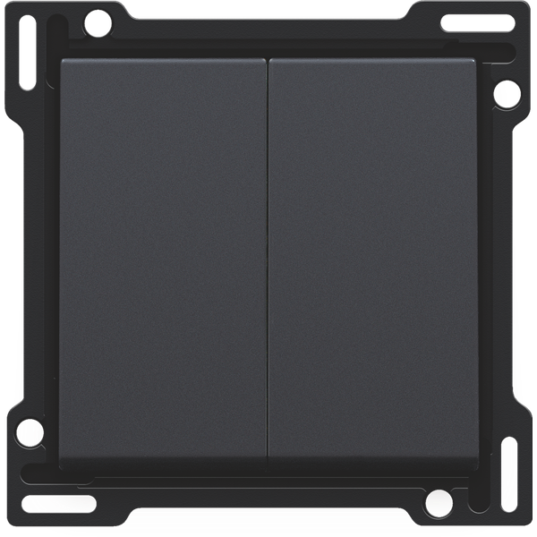 Finishing set for two-circuit switch, two-way switch + N.O. push butto image 2