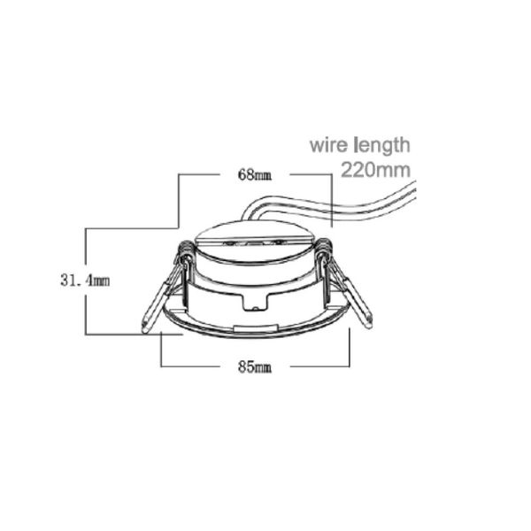 Downlight slim 200-240V  6W 2700-2100K  400Lm 36D D2W nickel image 4