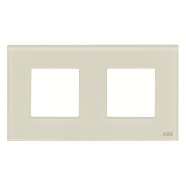 N2272 CB Frame 2-gang / 2+2-modules - Noble - White Glass image 1