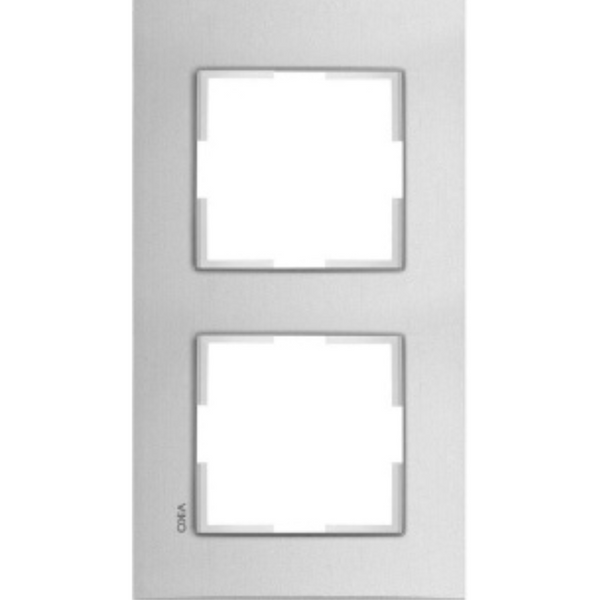 Novella Accessory Aluminium - Silver Two Gang Frame image 1