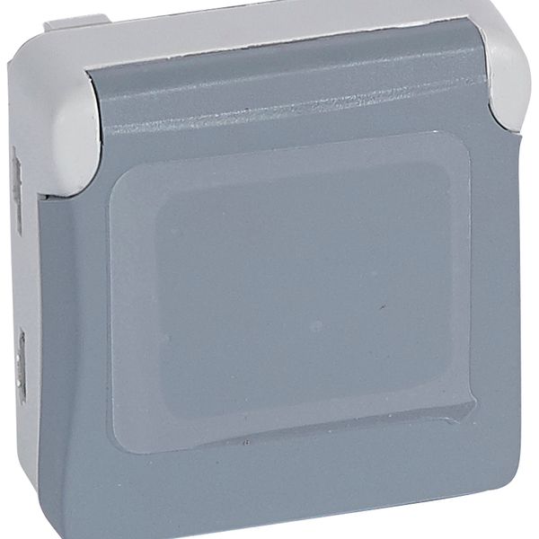 Socket outlet Plexo IP 55 - BS - 13 A - 2P+E screw terminals- modular - grey image 1