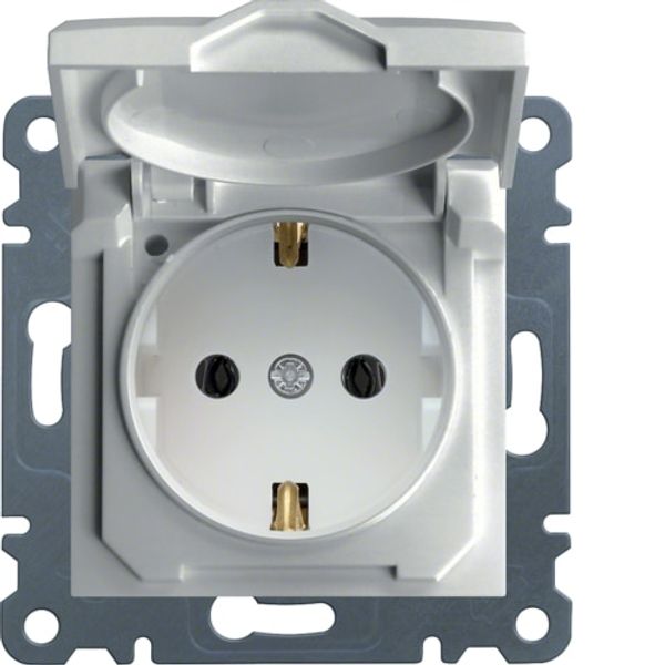 Schuko socket, with white cover image 1