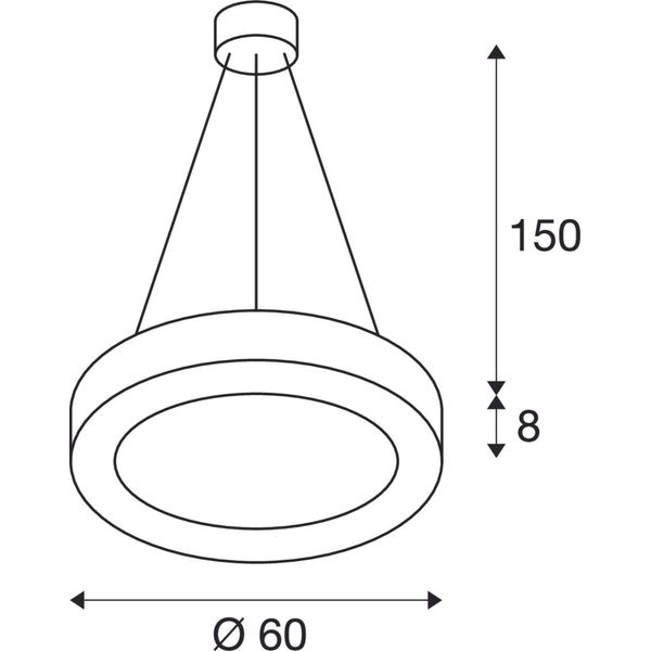 MEDO 60 RING PENDANT, white, 3000K SMD LED, incl. driver image 3