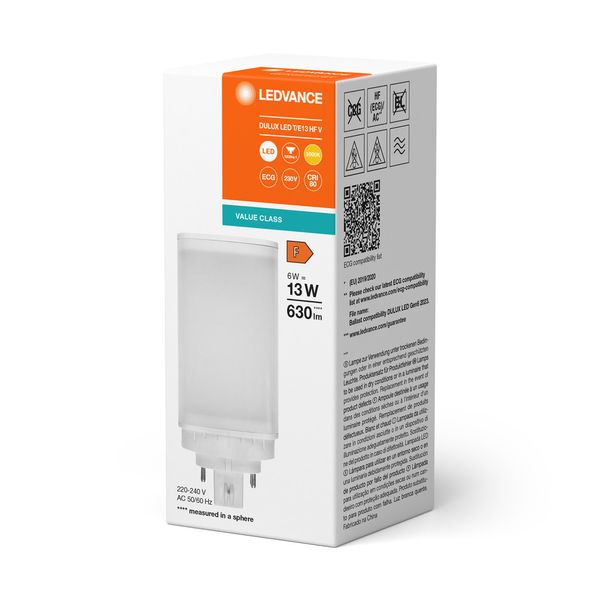 DULUX LED T/E HF & AC MAINS V 6W 830 GX24Q-1 image 9