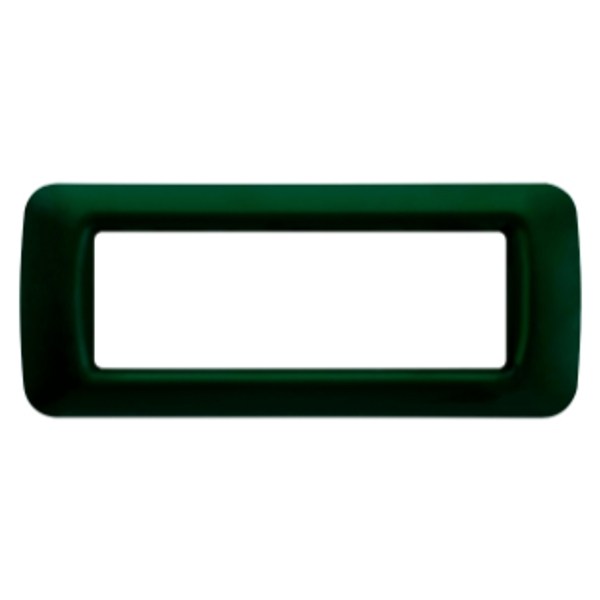 TOP SYSTEM PLATE - IN TECHNOPOLYMER GLOSS FINISHING - 6 GANG - RACING GREEN - SYSTEM image 1