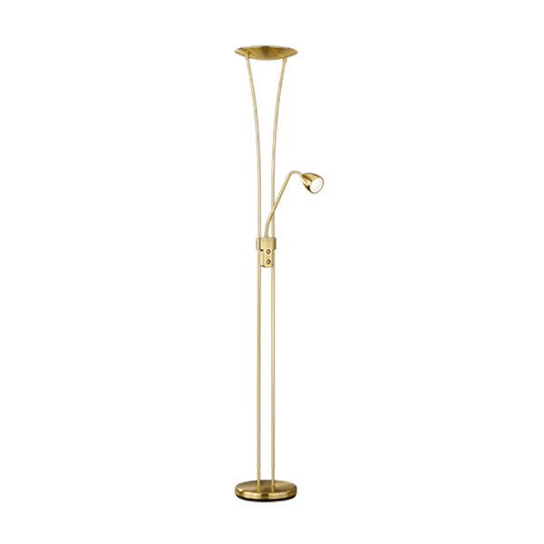 Arizona LED floor lamp uplighter brass image 1