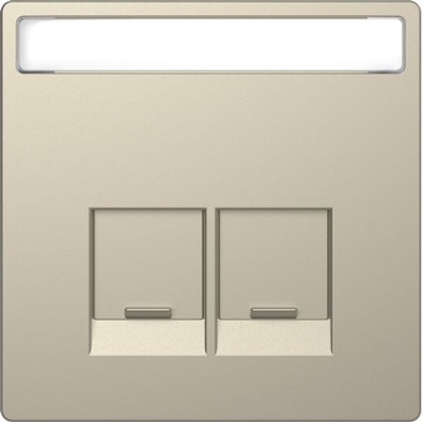 Cen.pl. 2-gng w. label field f. Schneider Electric RJ45-Connctr.sahara,Sys.Des image 3