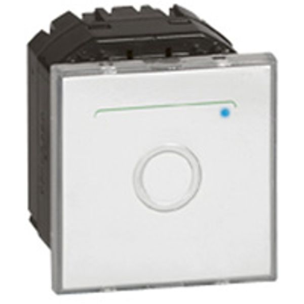 Touch switch Mosaic - with neutral - 2 modules - white antimicrobial image 1