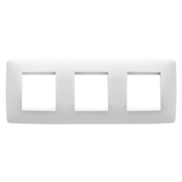 ONE INTERNATIONAL PLATE - TECHNOPOLYMER - 2+2+2 MODULES HORIZONTAL - WHITE - CHORUSMART image 1