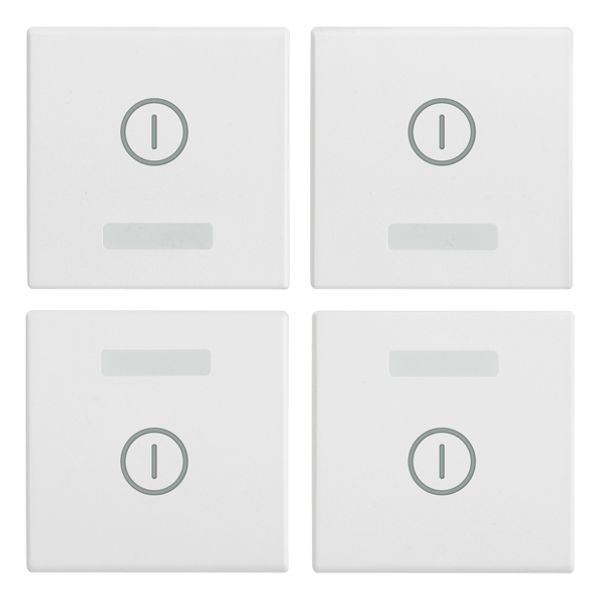 Four half-buttons 1M I/O symbols white image 1