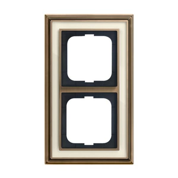 1723-848 Cover Frame Busch-dynasty® antique brass ivory white image 2