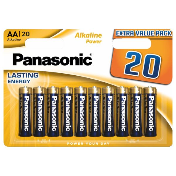 PANASONIC Alkaline Power LR6 AA BL20 image 1