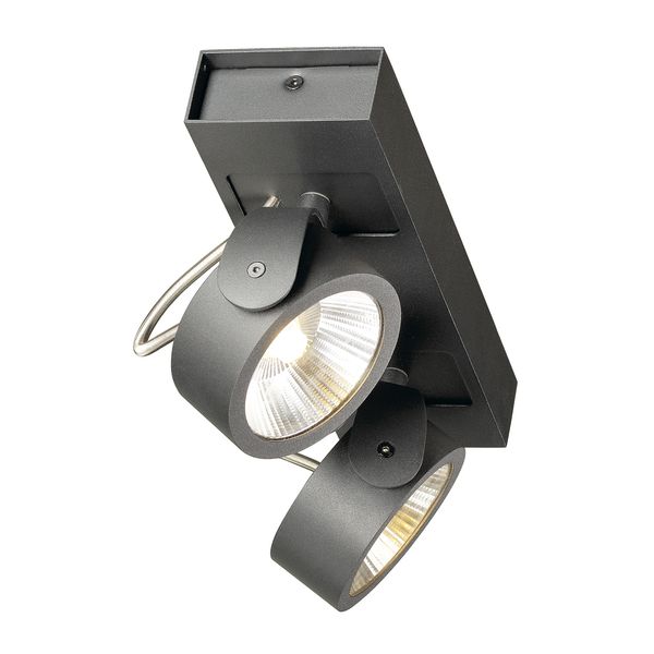 KALU LED 2 Wall and Ceiling luminaire, black, 3000K, 60ø image 3