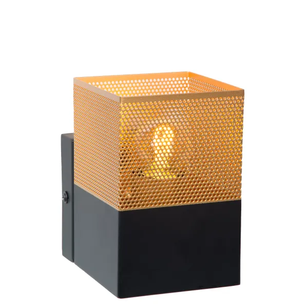 RENATE Wall Light  1x E27/40W Black/Gold image 1