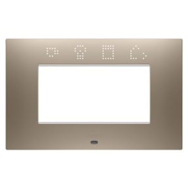 EGO SMART PLATE - IN PAINTED TECHNOPOLYMER - 4 MODULES - LIGHT BRONZE - CHORUSMART image 1