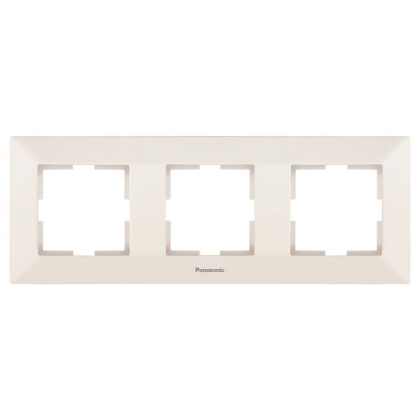 Arkedia Accessory Beige Three Gang Frame image 1