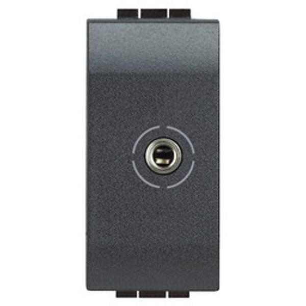 Jack 3.5 audio socket 1 module LivingLight anthracite image 1