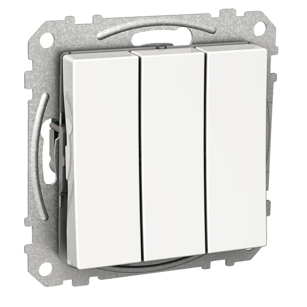 Exxact rocker switch three-circuits screwless white image 4