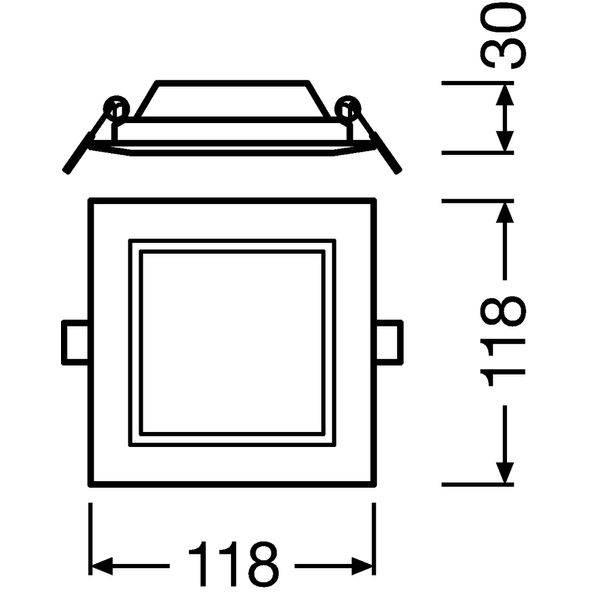 DOWNLIGHT SLIM SQUARE 105 6 W 4000 K WT image 3