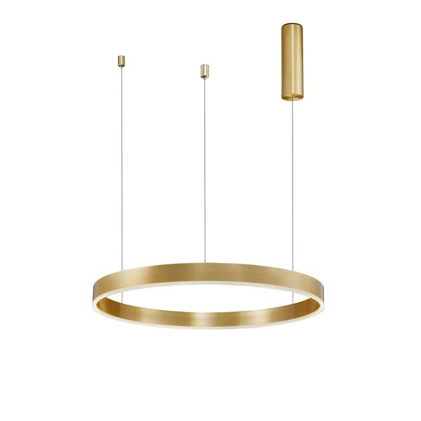 3000K Triac Dimmable Brass Gold Aluminium   & Acrylic  LED 40 Watt 2943Lm  230 Volt IP20   D: 60 H: 200 cm Adjustable Height image 1