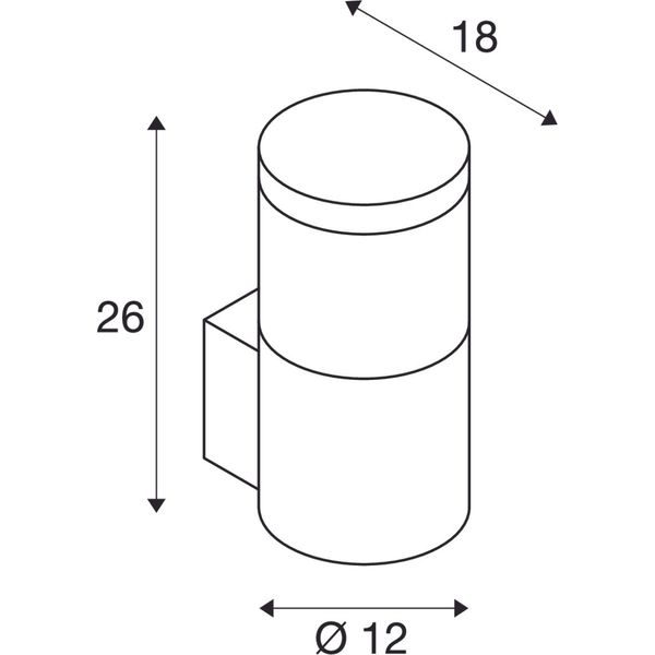 F-POL WALL, E27, max. 20W, round, anthracite image 2