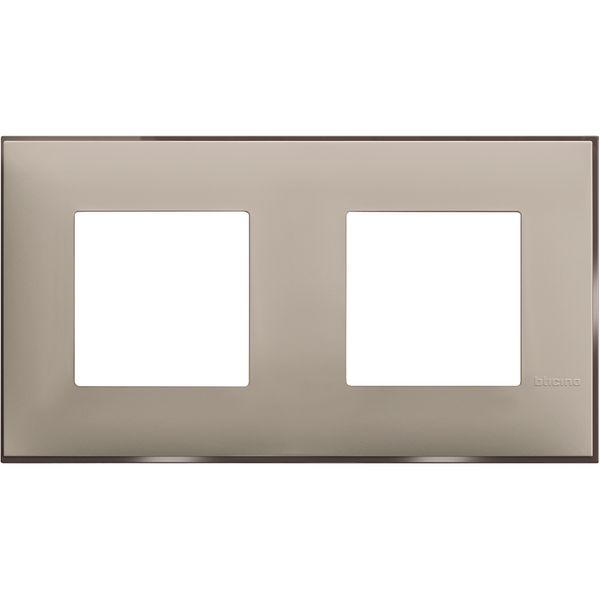 CLASSIA - COVER PLATE 2X2P CREAM SATIN image 1