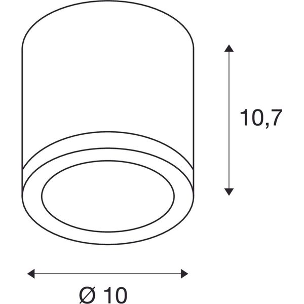 ENOLA_C LED CL-1 ceiling lamp, 9W, 3000K, 35ø, round, white image 3