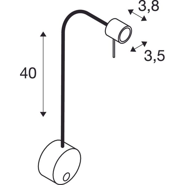 DIO FLEX PLATE wall lamp, GU10, max. 50W, chrome image 4