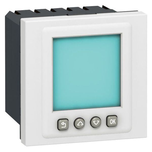 Programmable time switch Mosaic - 6 A - 250 V~ - 2 modules - white image 1