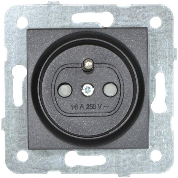 Novella-Trenda Dark Grey (Quick Connection) Child Protected UPS Socket image 1