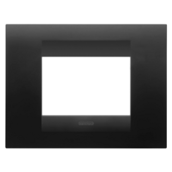 GEO PLATE - IN PAINTED TECHNOPOLYMER - 3 MODULES - SATIN BLACK - CHORUSMART image 1