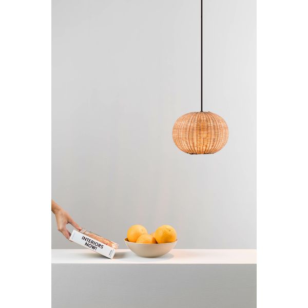 HAKA PENDANT BLACK P.RATTAN E27 ø250*190 image 2