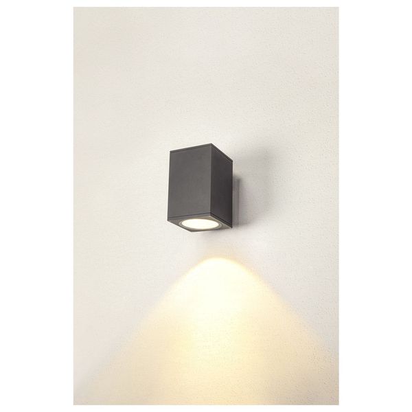 ENOLA SQUARE L, single outdoor LED surface-mounted wall light anthracite CCT 3000/4000K image 2