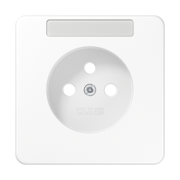 Centre plate for socket insert French/Belgian system NaV, NaV, NaV, duroplastic, CD range, white image 1