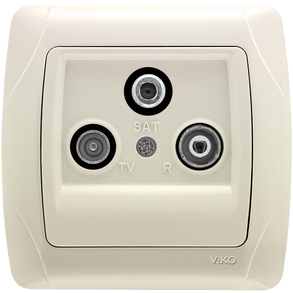 Carmen Beige Sat Socket Trans (Sat-TV-Rd) (13dB) image 1