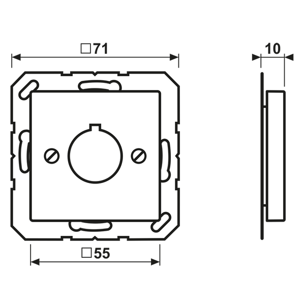 Centre plate for command devices A564SW image 4